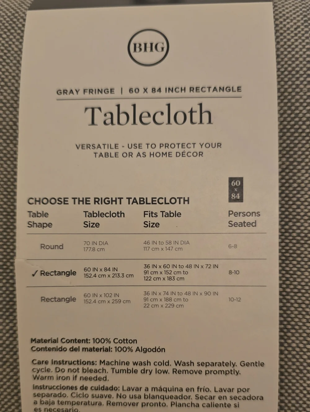 NEW Better Homes & Garden Tablecloth